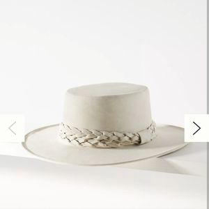 Anthropologie ASN Braided Boater Hat